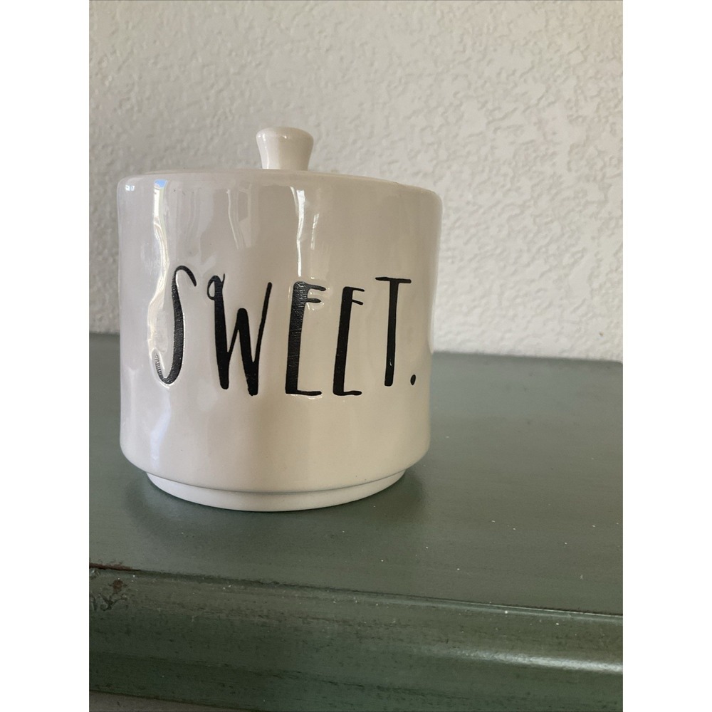 Ray Dunn By Magenta Stem Print Sugar Bowl Lid Cottage Kitchen